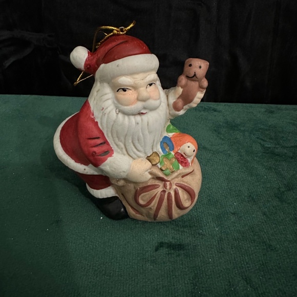 Vintage Ceramic Bisque Santa Clause ornament - Picture 2 of 7